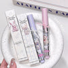 Lip gloss set with packaging on a white plate, featuring cartoon characters.