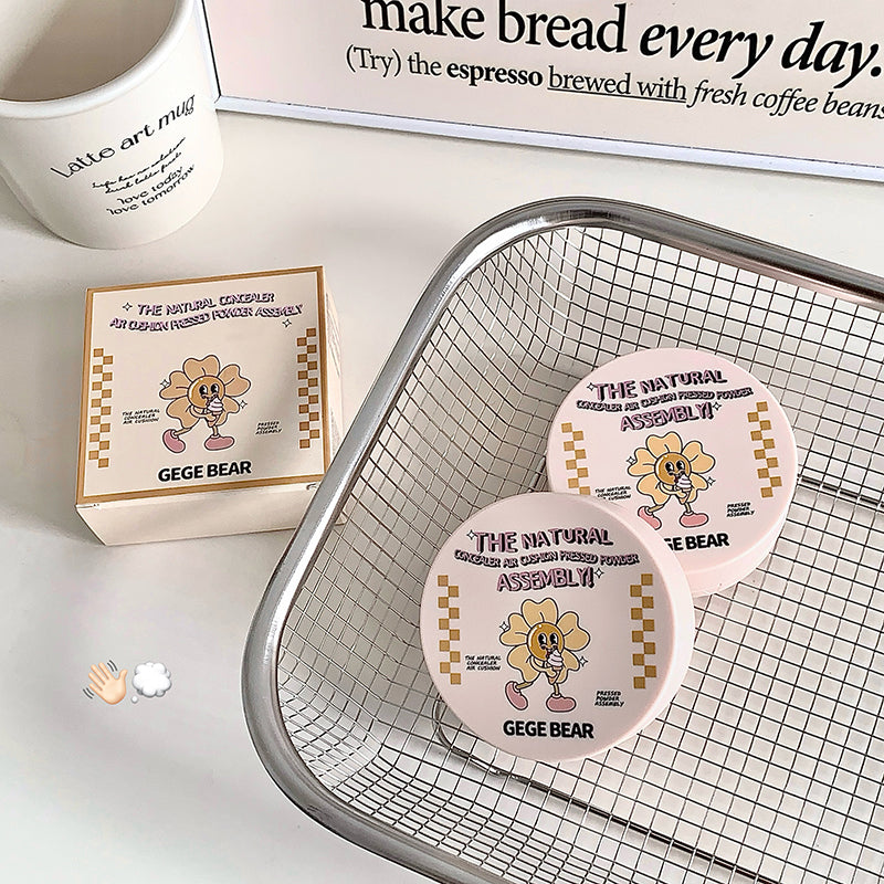 Gege Bear Natural Concealer Air Cushion & Pressed Powder Set