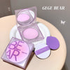 Pink and purple makeup product with 'GEGE BEAR' branding on a beige surface.