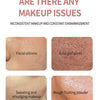 Makeup issues with text overlay on a white background