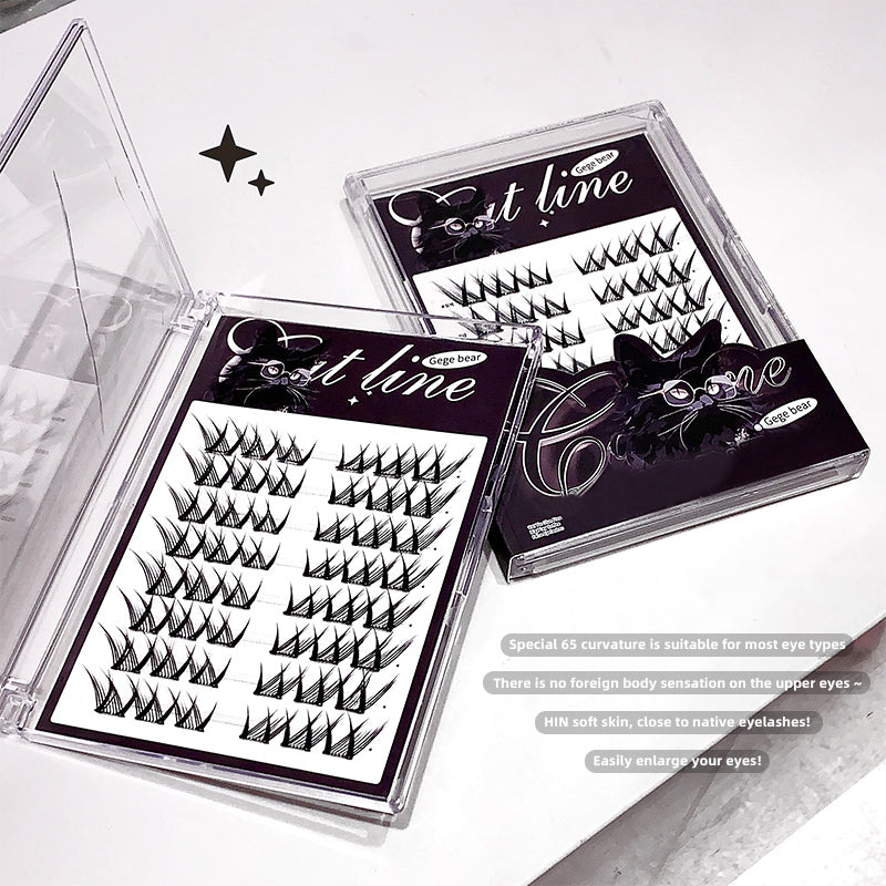 False eyelashes in clear packaging on a white background