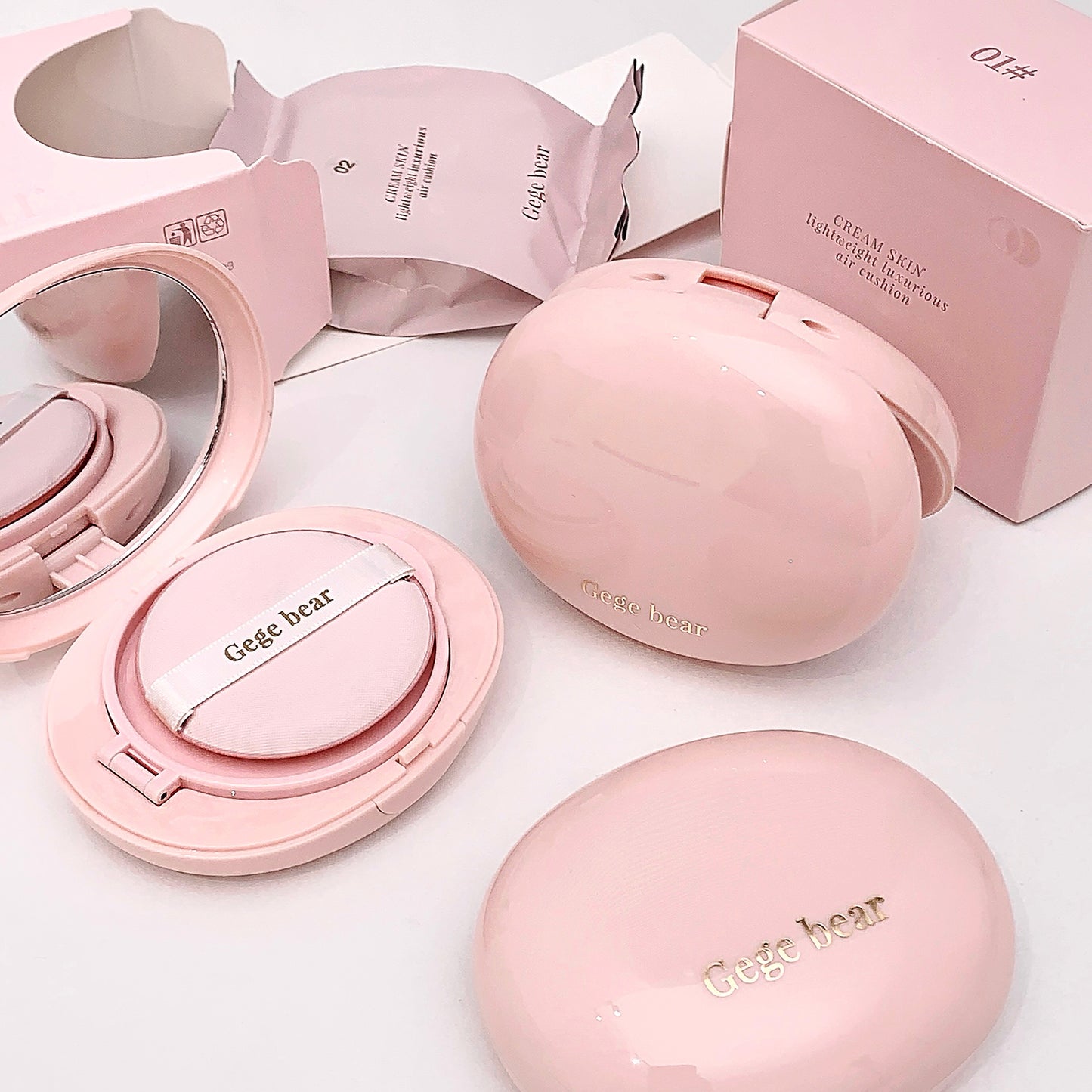 Gege Bear Cream Skin Lightweight Air Cushion Foundation