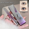 Gige bear eyelash extension product with packaging and close-up of eyes wearing false eyelashes.