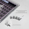Eyelash packaging with false eyelashes and tweezers on a white background