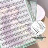 Set of false eyelashes with a magnified detail on a blurred background