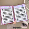 Set of false eyelashes with packaging and an inset showing an eye with the lashes applied.