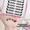 Set of false eyelashes with a pink case on a hand, showing an application example.