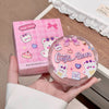 Pink 'Gege Bear' cosmetic product and packaging held in a hand.