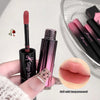 Lip gloss with applicator and close-up of lips, Gege beauty brand visible