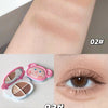 Makeup product swatch on arm with close-up of eye wearing the product, labeled '02#'.