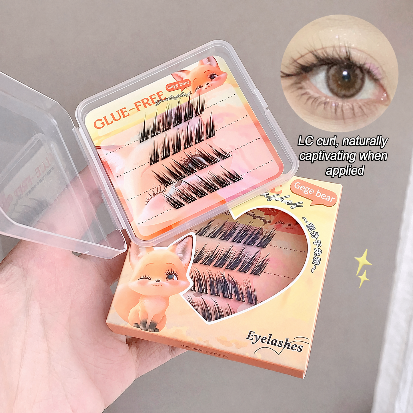Gege Bear False Eyelashes — Bird, Mouse & Fox Series