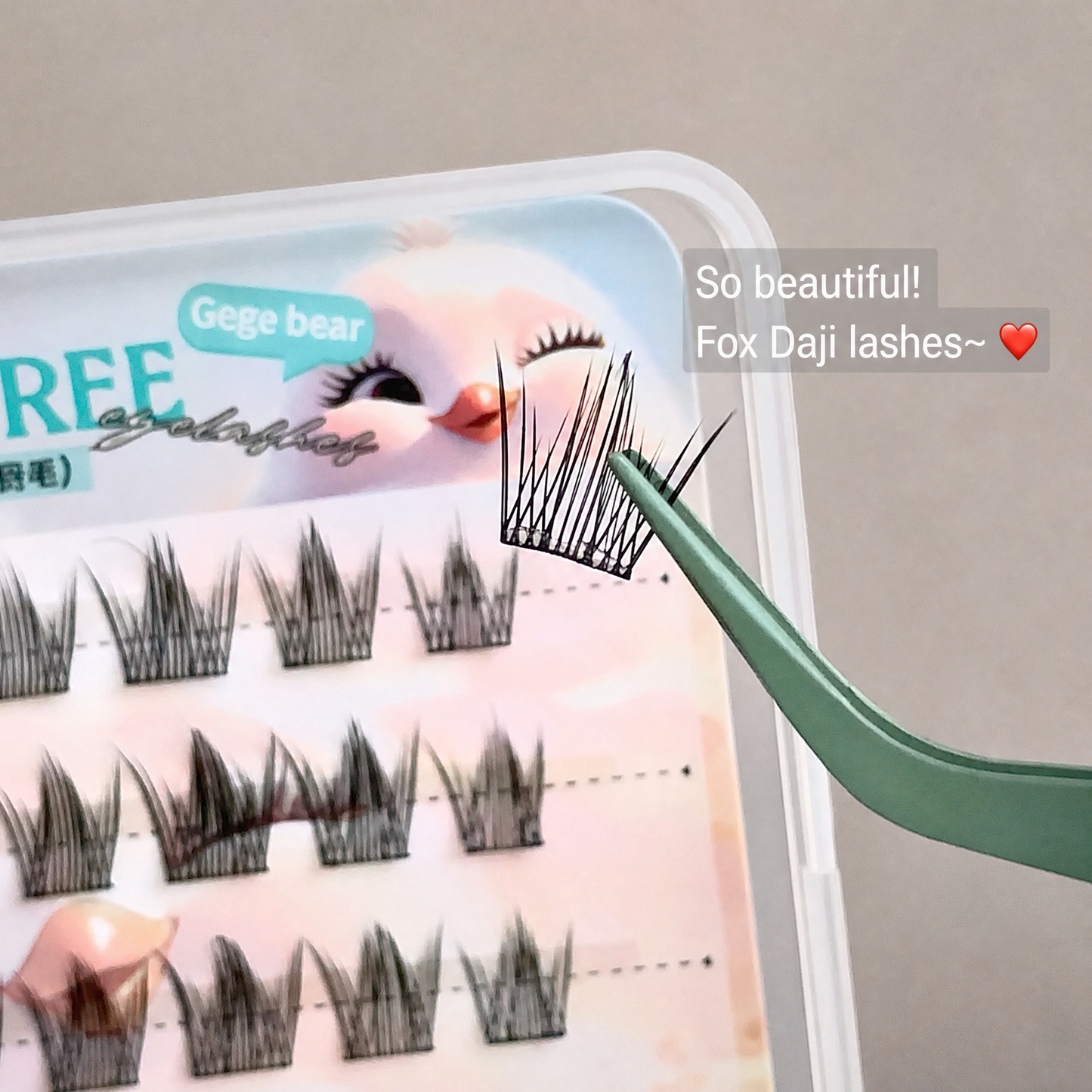 Gege Bear False Eyelashes — Bird, Mouse & Fox Series