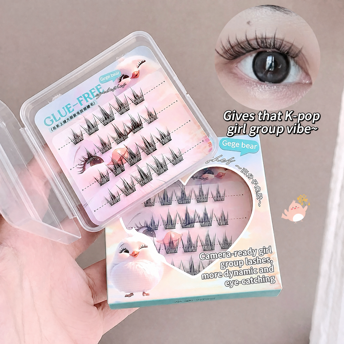 Gege Bear False Eyelashes — Bird, Mouse & Fox Series