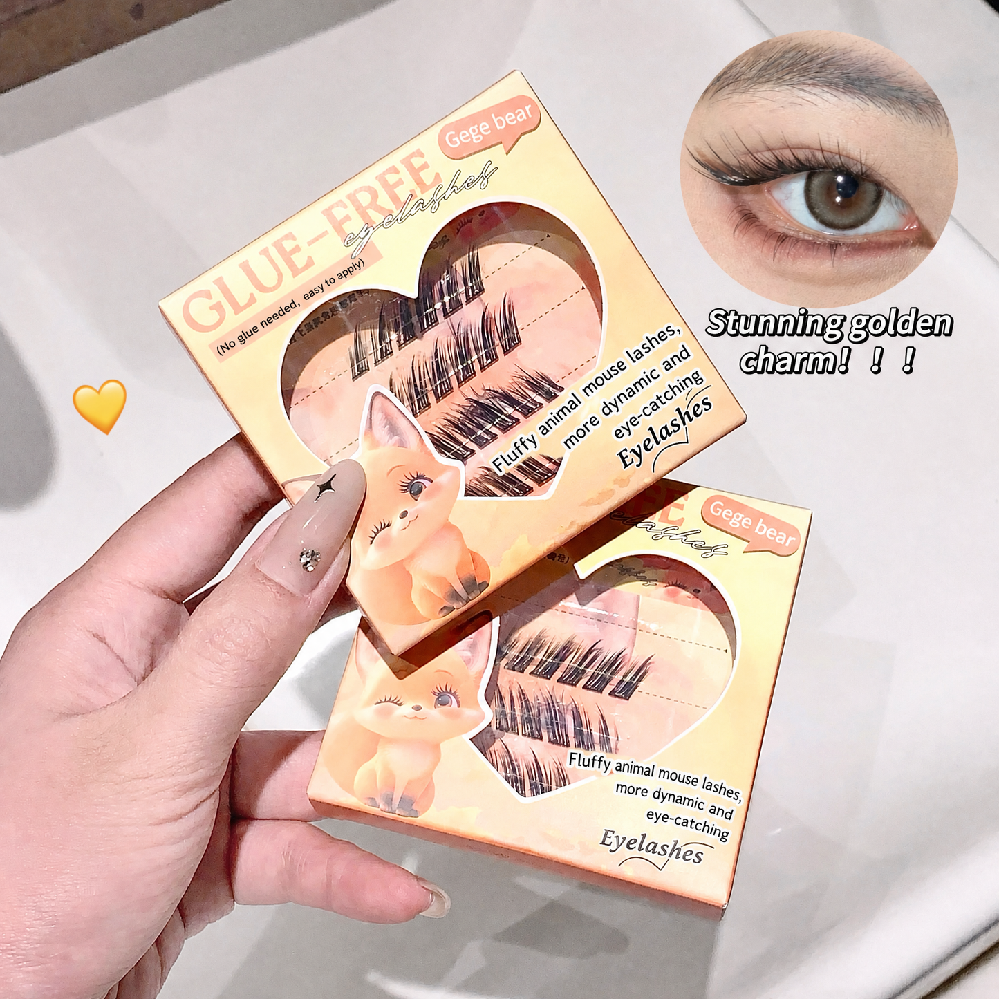 Gege Bear False Eyelashes — Bird, Mouse & Fox Series