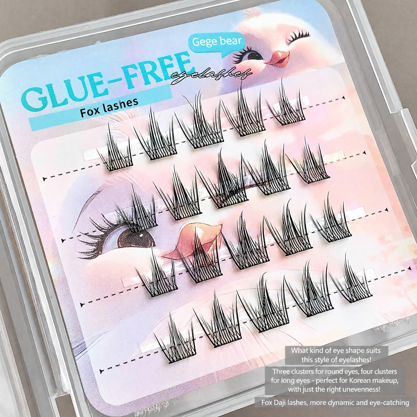 Gege Bear False Eyelashes — Bird, Mouse & Fox Series