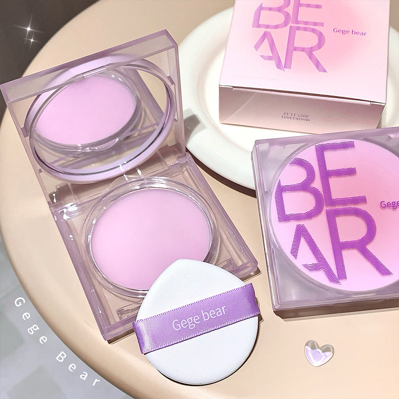 Makeup product with 'Gege bear' branding on a light background