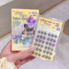 False eyelashes packaging with mermaid design and 'glue free' text.