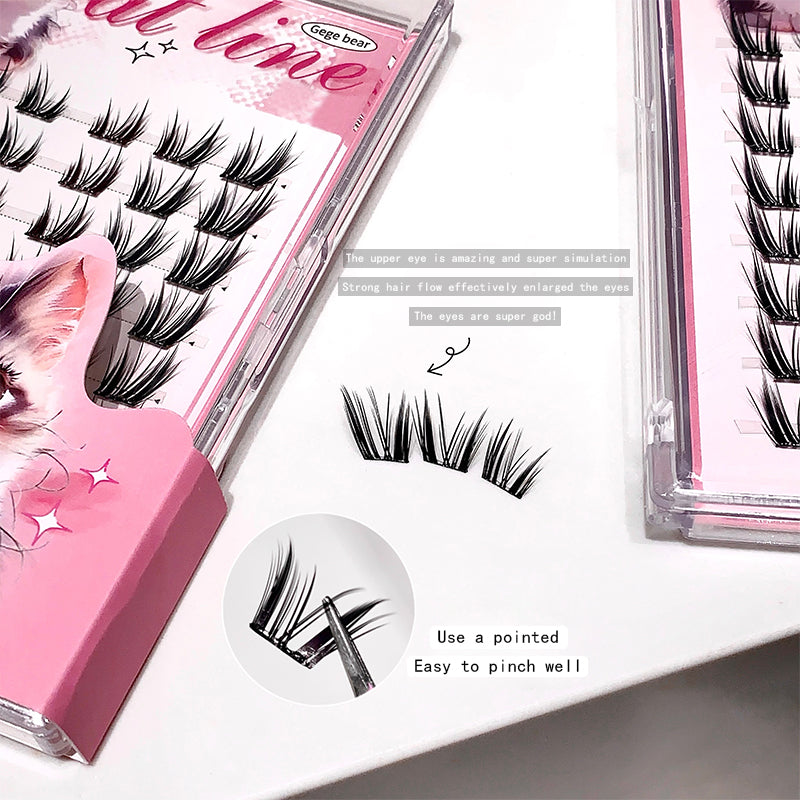 False eyelashes in pink packaging with a white background