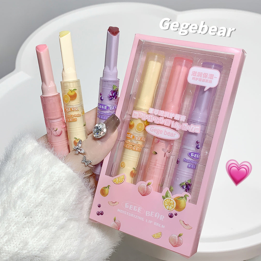 Gege Bear Fruit Moisturizing Lip Balm Set