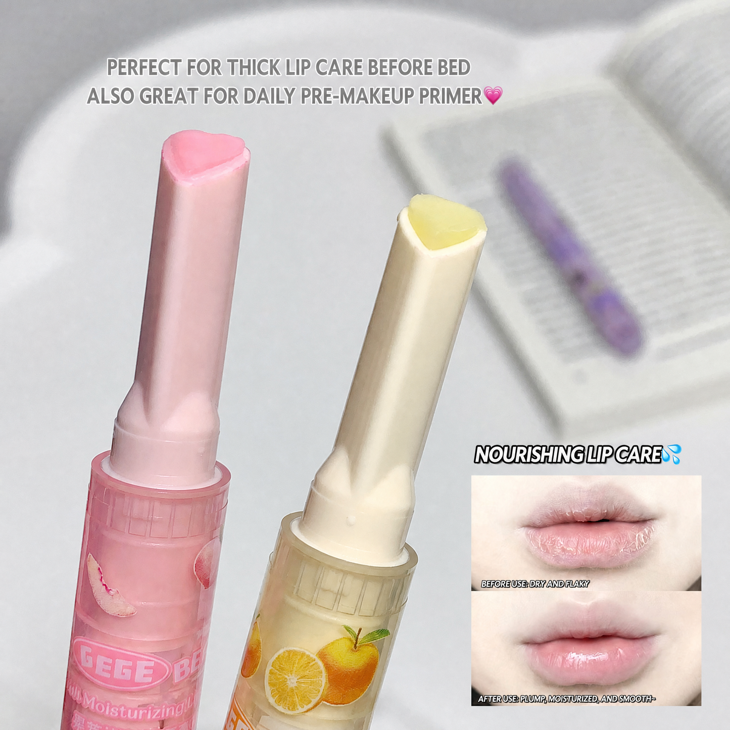 Gege Bear Fruit Moisturizing Lip Balm Set