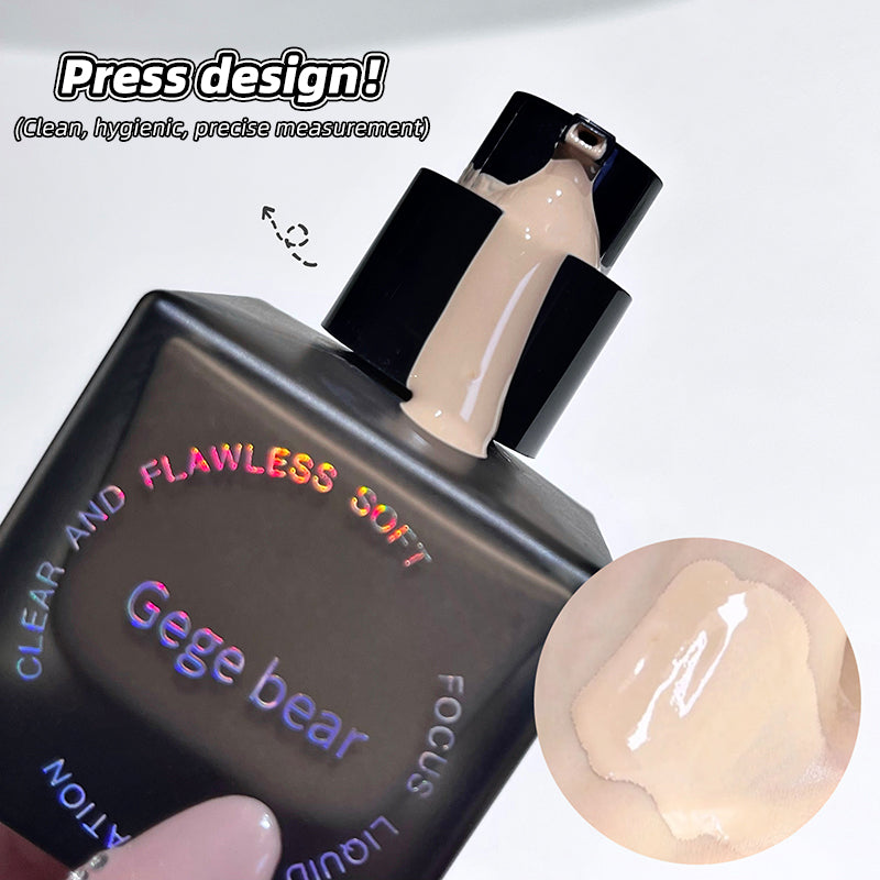 Cosmetic product with 'Gege bear' branding and a close-up of the cream-like texture.