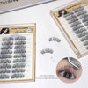 False eyelashes in packaging with an inset showing application on an eye.