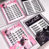 False eyelashes packaging with 'Cat line' branding on a white background