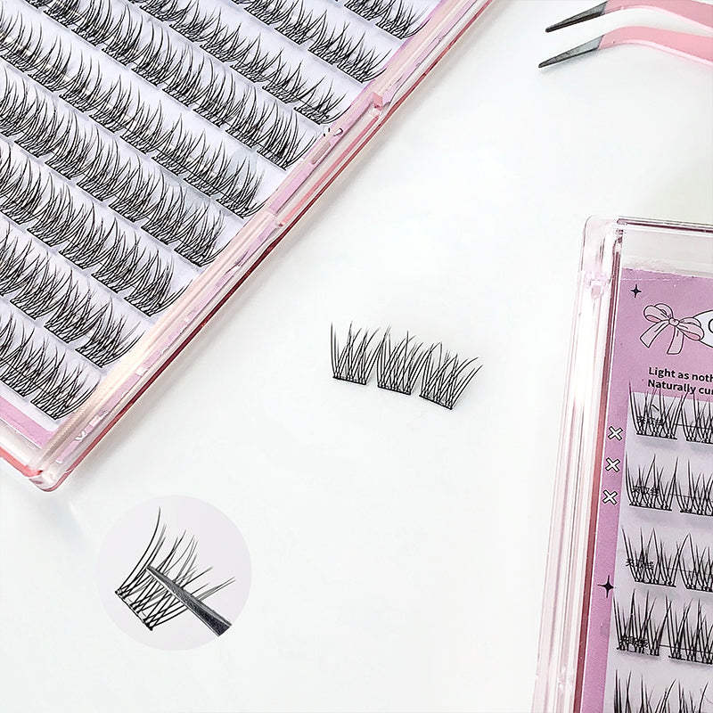 False eyelashes in packaging on a white background