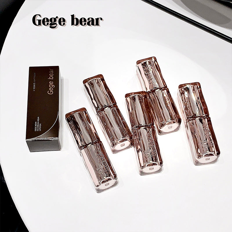 Set of Gege bear nail polish bottles on a white background