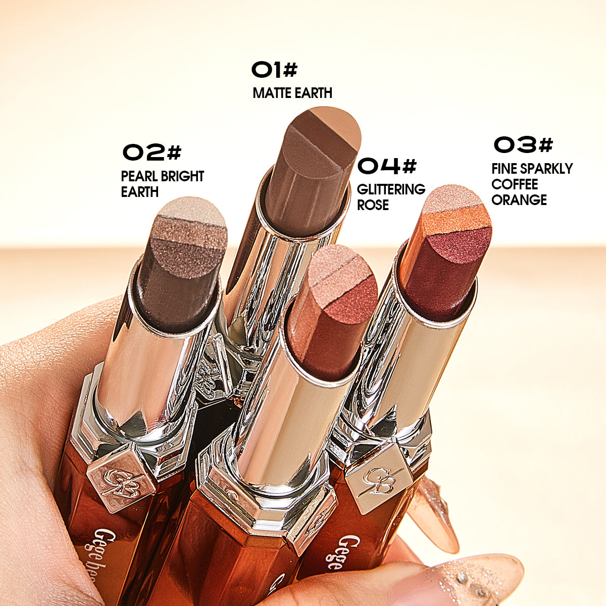 Gege Bear Star Diamond Fine Flash Three-Color Eyeshadow Stick