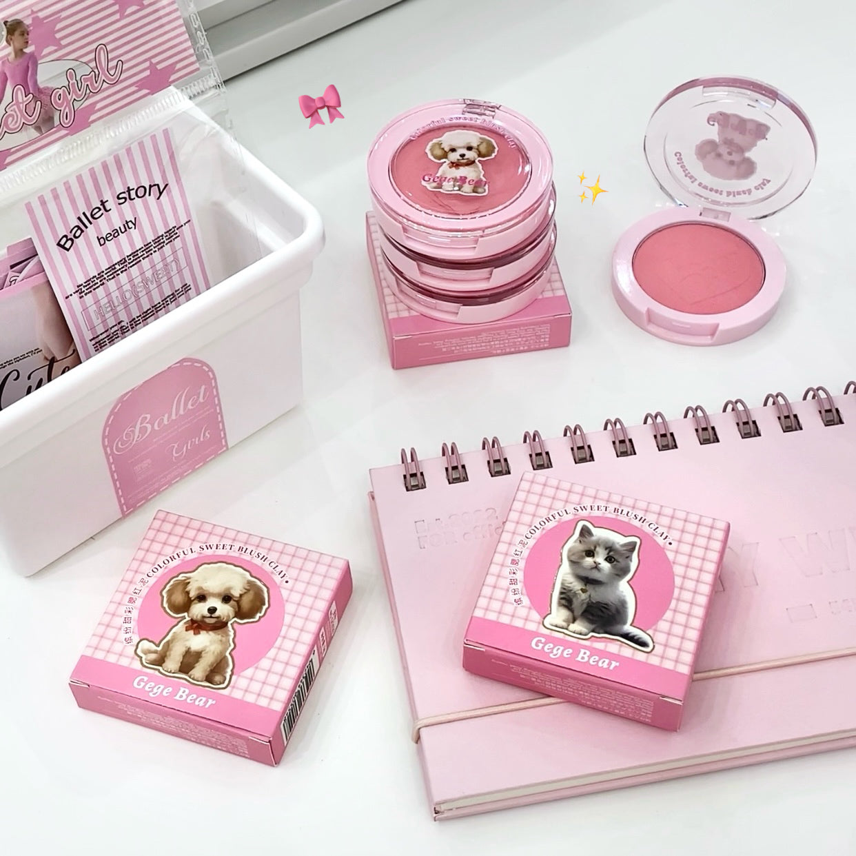 Gege Bear Colorful Sweet Blush Clay