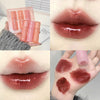 Collage of lip products including lipsticks and lip glosses, with close-ups of lips and swatches on a hand.