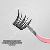 False eyelashes with tweezers and text on a gray background