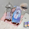 Eyelash product with packaging held in a hand, showing close-up of lashes.