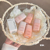 Basket with Gege bear skincare products on a neutral background