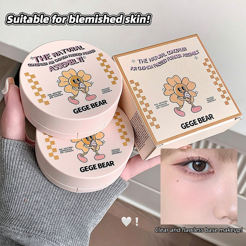 Gege Bear Natural Concealer Air Cushion & Pressed Powder Set