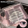 Eyelash packaging with false eyelashes and a close-up of an eye wearing them, labeled 'GEGE BEAR'.