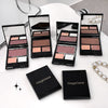 Makeup palettes with Gege bear branding on a white surface.