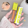 Hand holding a 'GEGE BEAR' blush liquid with packaging, close-up of product.