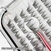 False eyelashes in a case with tweezers for easy application.