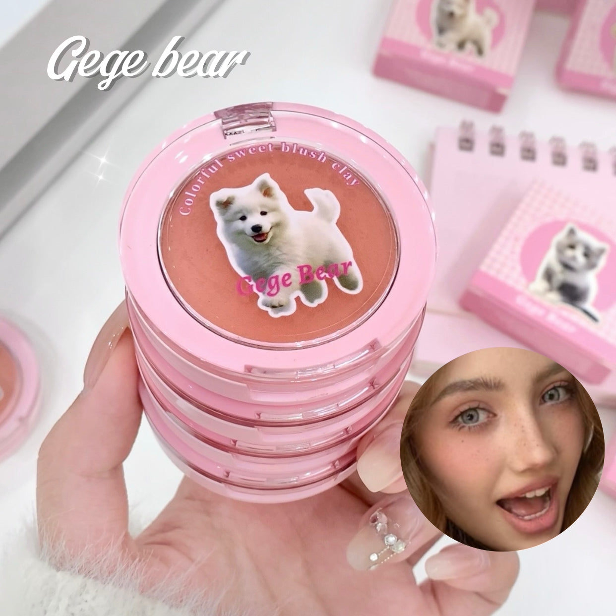 Gege Bear Colorful Sweet Blush Clay