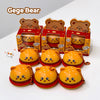 Gege Bear toys with packaging on a white background