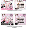 False eyelashes packaging with cartoon bear design and product details.