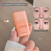 Cotton-soft flawless concealer held by a hand with a 'before' and 'after' skin comparison on a beige background.