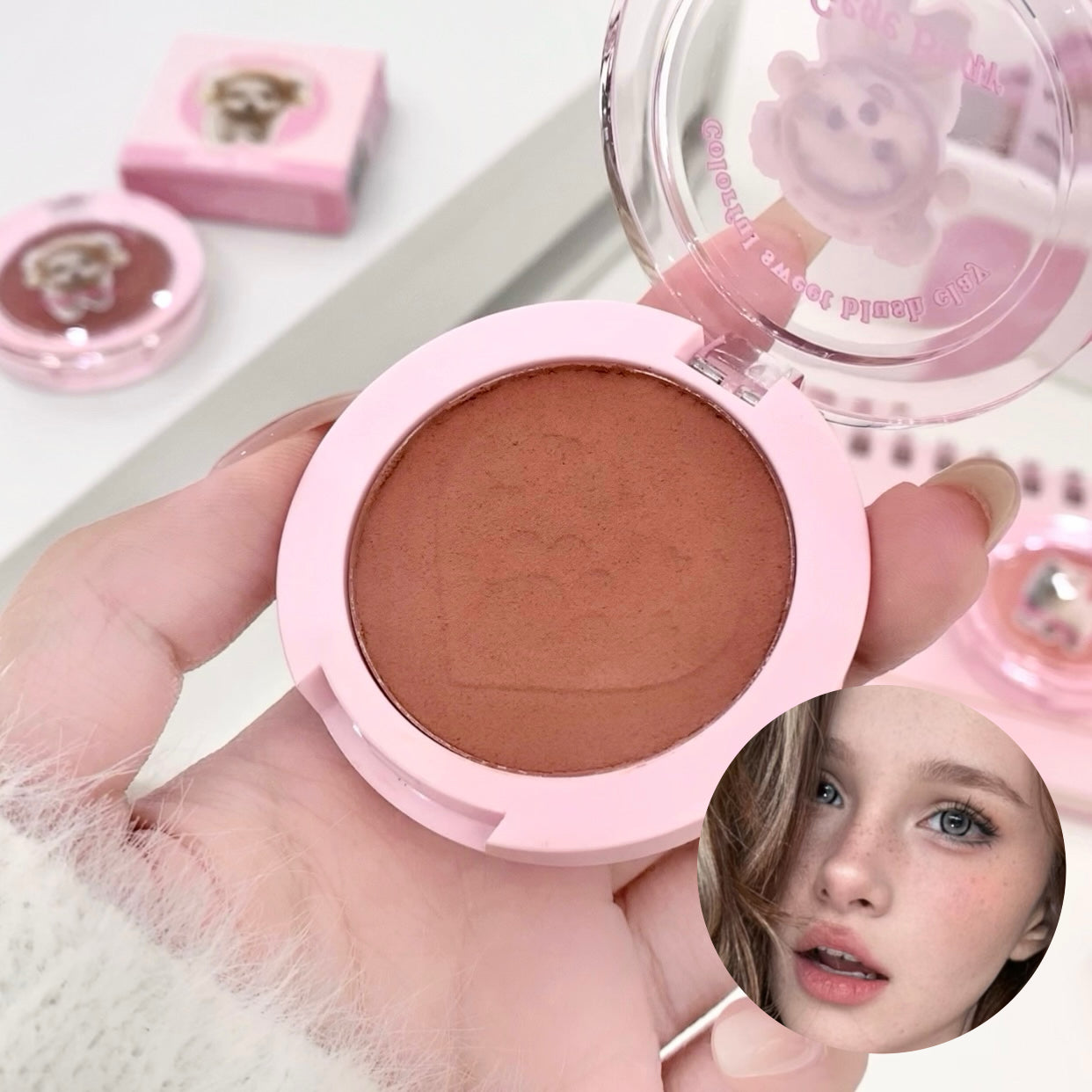 Gege Bear Colorful Sweet Blush Clay