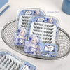 Eyelash packaging with character design on a metal tray