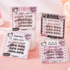 Set of false eyelashes in clear packaging with 'Gege bear' branding on a pink background.