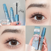 Collage of mascara with close-ups of eyes wearing the product and packaging.