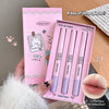 Pink lip cream set with packaging and close-up of lips