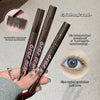 Two eyelash extensions products held by a hand, with text describing their features.